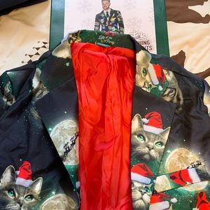 Cats In Space Christmas Suit w/ LED Lights